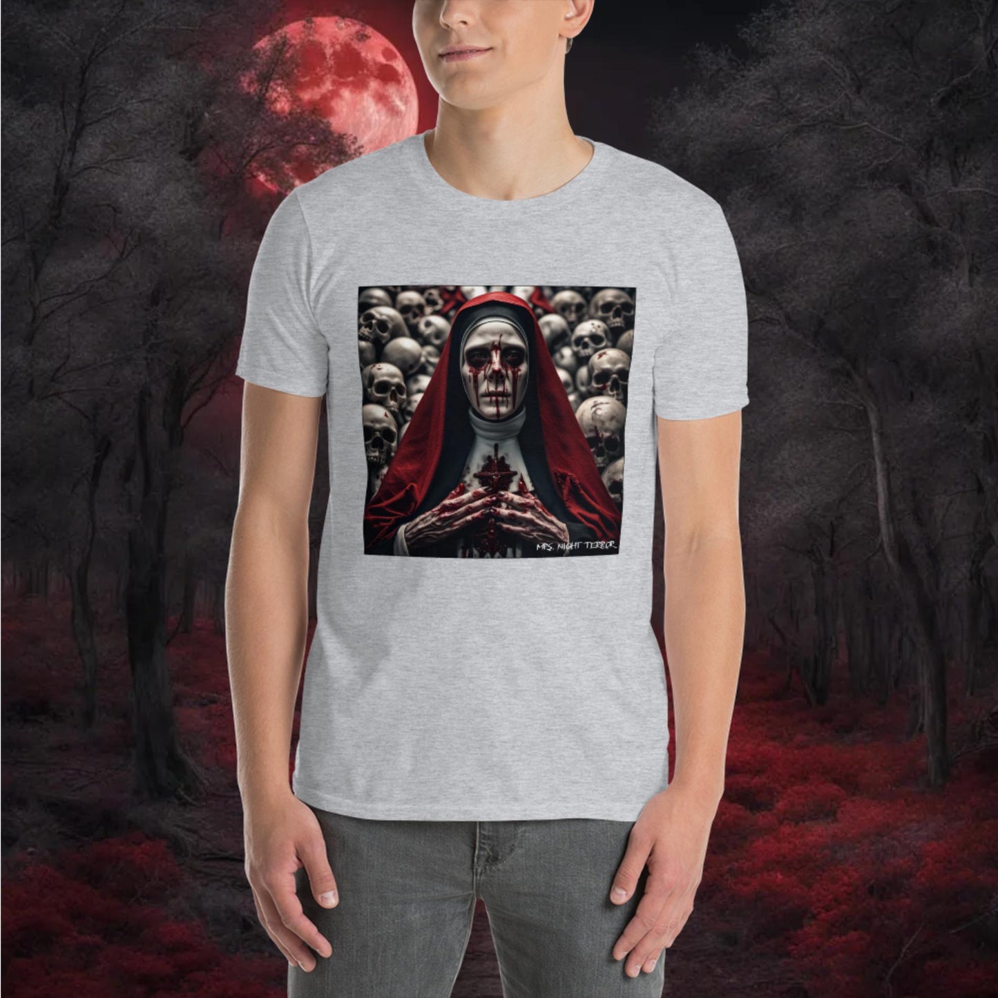 Spooky Nun Short-Sleeve Unisex T-Shirt